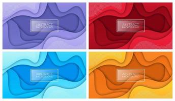 Colorful liquid and geometric background with fluid gradient shapes vector