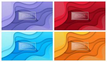 Colorful liquid and geometric background with fluid gradient shapes vector