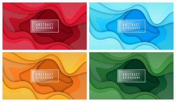 Colorful liquid and geometric background with fluid gradient shapes vector