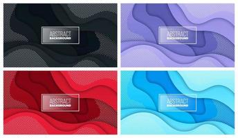 Colorful liquid and geometric background with fluid gradient shapes vector