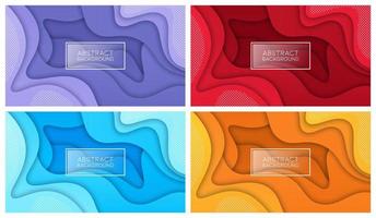 Colorful liquid and geometric background with fluid gradient shapes vector