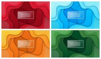 Colorful liquid and geometric background with fluid gradient shapes vector