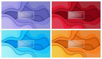 Colorful liquid and geometric background with fluid gradient shapes vector