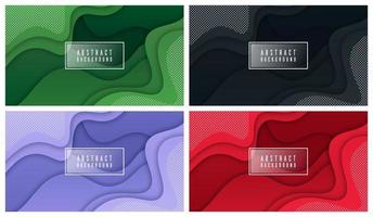 Colorful liquid and geometric background with fluid gradient shapes vector