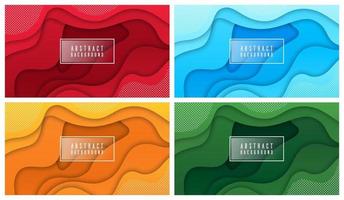 Colorful liquid and geometric background with fluid gradient shapes vector