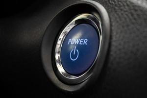 Car engine power start button photo