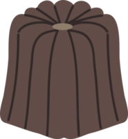 receta de canele, ilustración en un estilo de dibujos animados. logo para cafeterías, restaurantes, cafeterías, catering. png