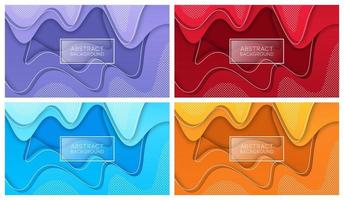 Colorful liquid and geometric background with fluid gradient shapes vector