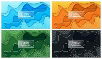 Colorful liquid and geometric background with fluid gradient shapes vector