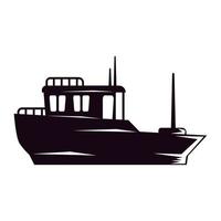 ship boat silhouette vector