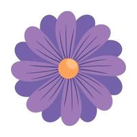 purple flower decorative vector