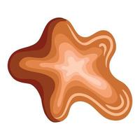 sweet caramel star vector