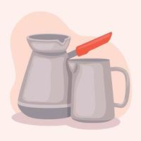 coffee pot and teapot vector