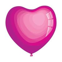 heart fucshia balloon helium vector