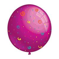 balloon helium with confetti vector