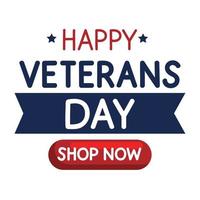 veterans day shop now vector