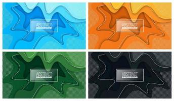 Colorful liquid and geometric background with fluid gradient shapes vector