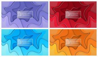 Colorful liquid and geometric background with fluid gradient shapes vector