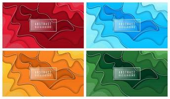 Colorful liquid and geometric background with fluid gradient shapes vector