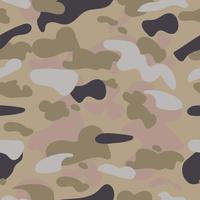 Camouflage desert seamless pattern. Trendy camouflage, allover print. Khaki texture. vector