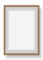 Frame mockup. PNG with shadow and transparent background