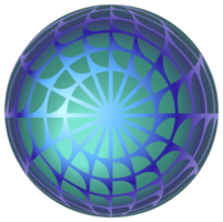 Ilustración abstracta de esfera mágica. png con fondo transparente.