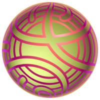 Magic sphere abstract illustration. PNG with transparent background.