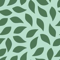 Green leaves seamless vector pattern