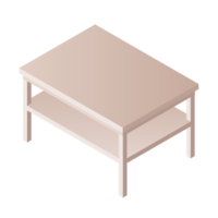 ilustración isométrica de muebles. png con fondo transparente.