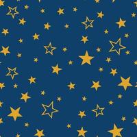 Starry sky seamless vector pattern