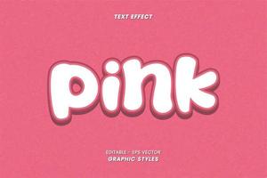 Pink Text Effects Editable stickers and effects can be used in Graphic Styles settings. vector