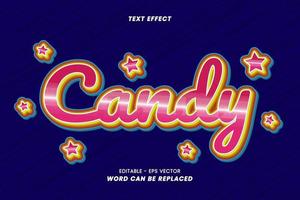 Candy Text Effects Editable stickers and effects can be used in Graphic Styles settings. vector