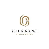 C or C Letter Initial Logo Design, Vector Template