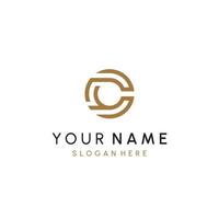 C or C Letter Initial Logo Design, Vector Template