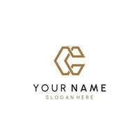 C or C Letter Initial Logo Design, Vector Template