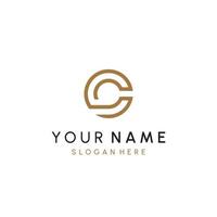 C or C Letter Initial Logo Design, Vector Template