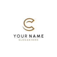 C or C Letter Initial Logo Design, Vector Template