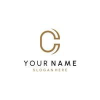 C or C Letter Initial Logo Design, Vector Template