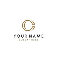 C or C Letter Initial Logo Design, Vector Template