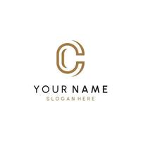 C or C Letter Initial Logo Design, Vector Template