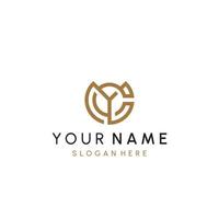 C or C Letter Initial Logo Design, Vector Template