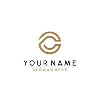 C or C Letter Initial Logo Design, Vector Template