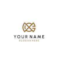 C or C Letter Initial Logo Design, Vector Template