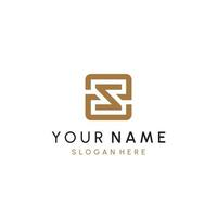 beautiful luxury letter SS monogram in infinity shape, elegant circular letter S and S logo template vector