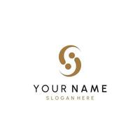 beautiful luxury letter SS monogram in infinity shape, elegant circular letter S and S logo template vector