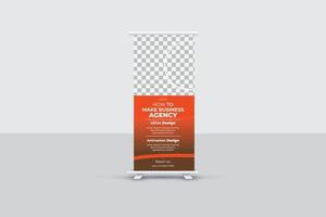 Business Roll Up Banner Design vector