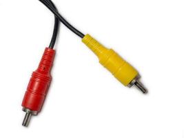 RCA connector. The wire is a tulip. Audio and video wire. Composite cable photo