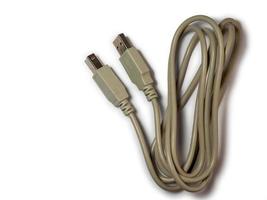 Usb wire. Accessories for technology. Charging cable. A coil of wire. photo