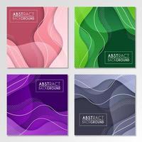 Colorful liquid and geometric background with fluid gradient shapes vector