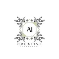 AI Initial Letter Flower Logo Template Vector premium vector art